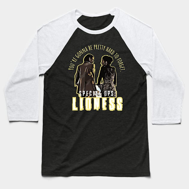 special ops lioness - your gonna be pretty hard to forget Baseball T-Shirt by whatyouareisbeautiful